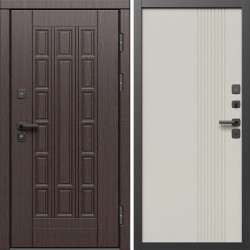 Входная дверь Termo-Door Виргиния Венге - Страйп Слоновая Кость