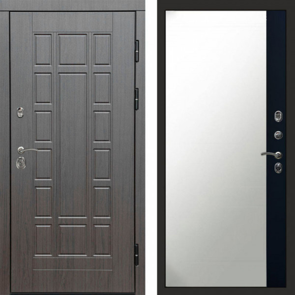 Входная дверь Termo-Door Виргиния Венге - Зеркало Фацет Черный кварц