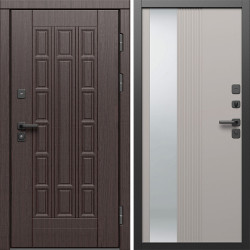Входная дверь Termo-Door Виргиния Венге - Зеркало Люмис Капучино