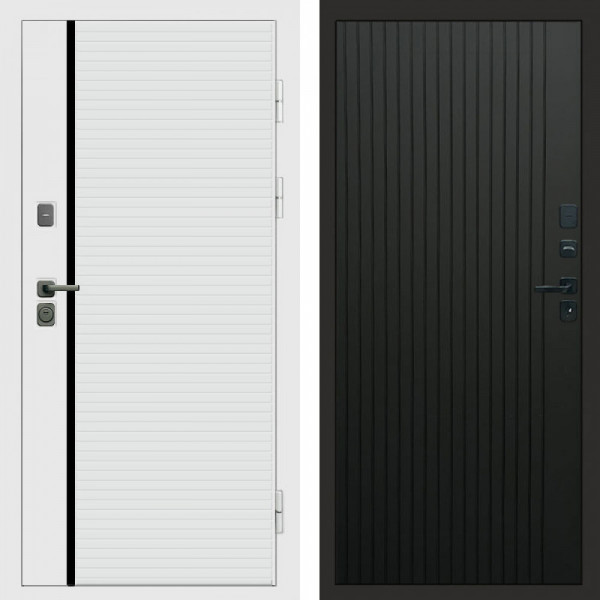 Входная дверь Termo-Door White Line - Flat Черный кварц