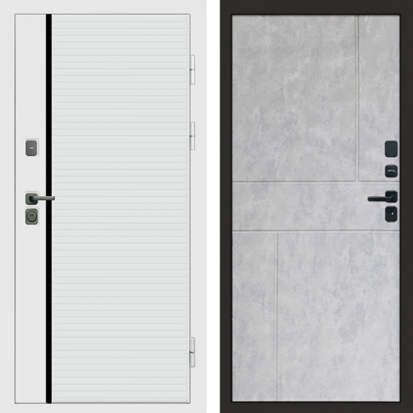 Входная дверь Termo-Door White Line - Горизонт бетон светлый