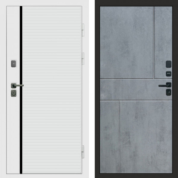 Входная дверь Termo-Door White Line - Горизонт бетон темный