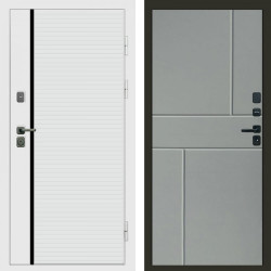 Входная дверь Termo-Door White Line - Горизонт Grey софт