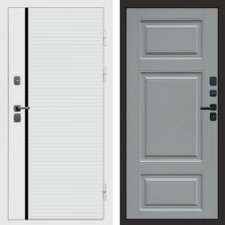 Входная дверь Termo-Door White Line - Лион Grey софт