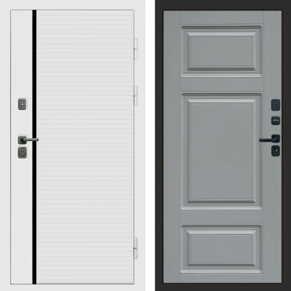 Входная дверь Termo-Door White Line - Лион Grey софт