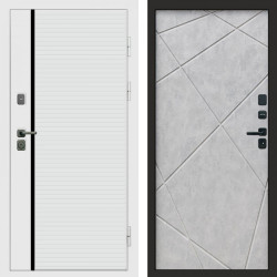 Входная дверь Termo-Door White Line - Лучи бетон светлый