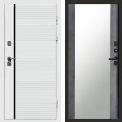 Входная дверь Termo-Door White Line - Зеркало бетон темный