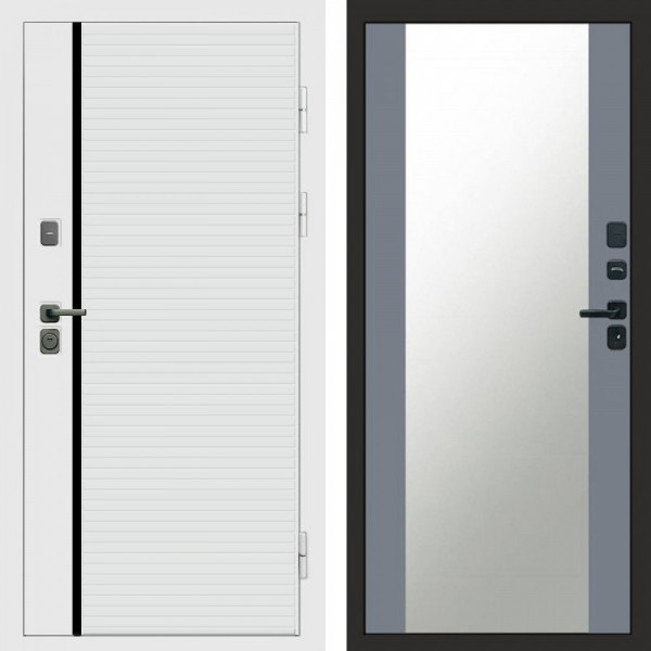 Входная дверь Termo-Door White Line - Зеркало Grey Софт