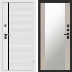 Входная дверь Termo-Door White Line - Зеркало Слоновая кость