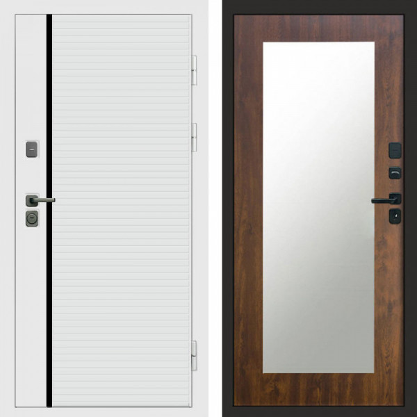 Входная дверь Termo-Door White Line - Зеркало Триумф дуб