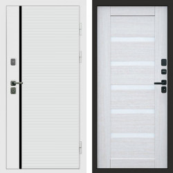 Входная дверь Termo-Door White Line - Зеркало Триумф Царга лиственница 4500 / 5500