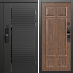Входная дверь Termo-Door Смарт Блэк Лайн - Без серии Орех премиум