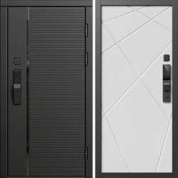 Входная дверь Termo-Door Смарт Блэк Лайн - Лучи белый