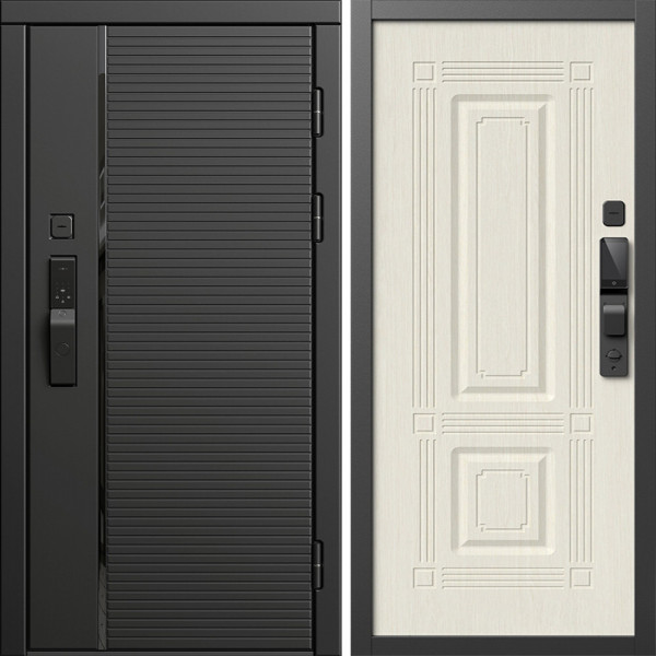 Входная дверь Termo-Door Смарт Блэк Лайн - Мадрид Лиственница