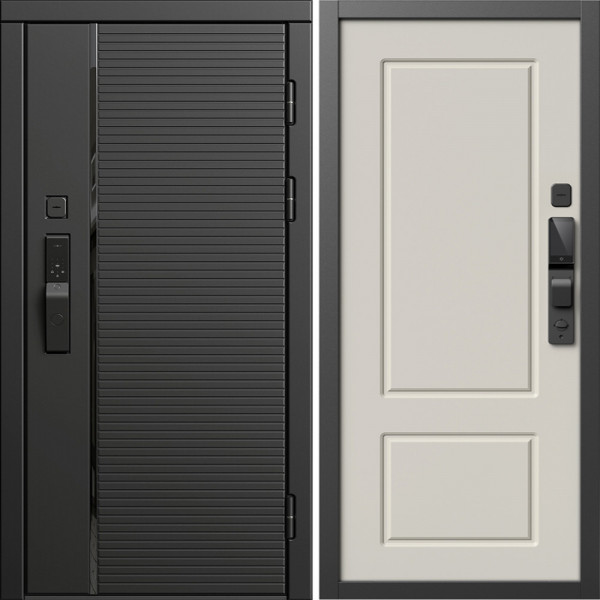 Входная дверь Termo-Door Смарт Блэк Лайн - Марсель Слоновая кость