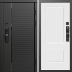 Входная дверь Termo-Door Смарт Блэк Лайн - Нео Классика Белый Софт