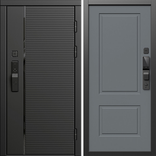 Входная дверь Termo-Door Смарт Блэк Лайн - Нео Классика Грей Софт