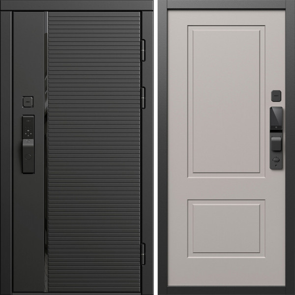 Входная дверь Termo-Door Смарт Блэк Лайн - Нео Классика Капучино