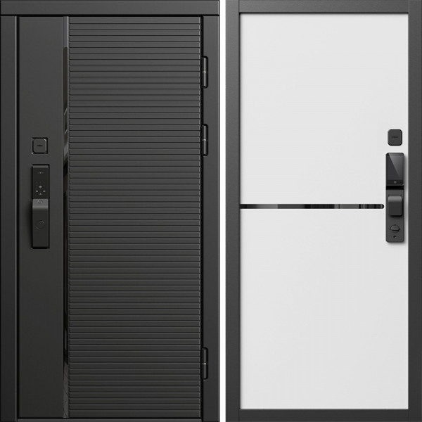 Входная дверь Termo-Door Смарт Блэк Лайн - Нео White