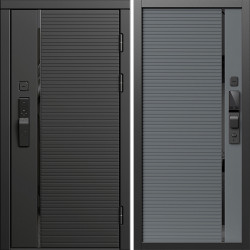 Входная дверь Termo-Door Смарт Блэк Лайн - Порте Grey софт