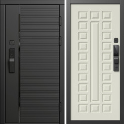 Входная дверь Termo-Door Смарт Блэк Лайн - Престиж бежевый матовый