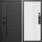 Входная дверь Termo-Door Смарт Блэк Лайн - Страйп Белый Софт