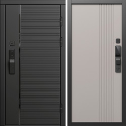 Входная дверь Termo-Door Смарт Блэк Лайн - Страйп Капучино