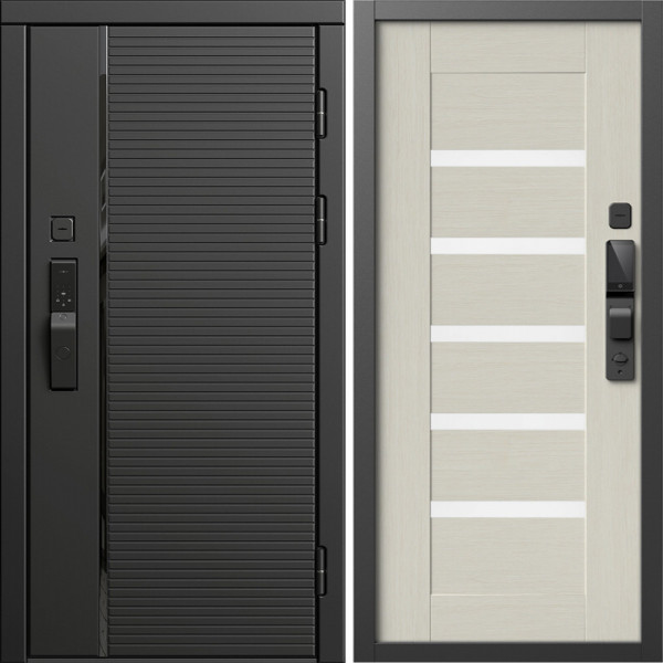Входная дверь Termo-Door Смарт Блэк Лайн - Царга лиственница