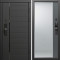 Входная дверь Termo-Door Смарт Блэк Лайн - Зеркало Фацет Grey софт