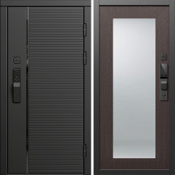 Входная дверь Termo-Door Смарт Блэк Лайн - Зеркало Триумф венге