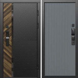 Входная дверь Termo-Door Смарт Браш - Флэт Grey софт