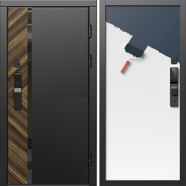 Входная дверь Termo-Door Смарт Браш - Гладкая Панель Под Покраску (грунт)