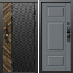 Входная дверь Termo-Door Смарт Браш - Лион Grey софт