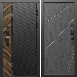 Входная дверь Termo-Door Смарт Браш - Лучи бетон темный