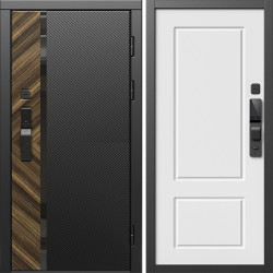 Входная дверь Termo-Door Смарт Браш - Марсель Белый софт