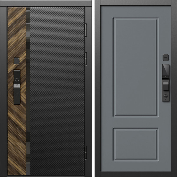 Входная дверь Termo-Door Смарт Браш - Марсель Grey софт