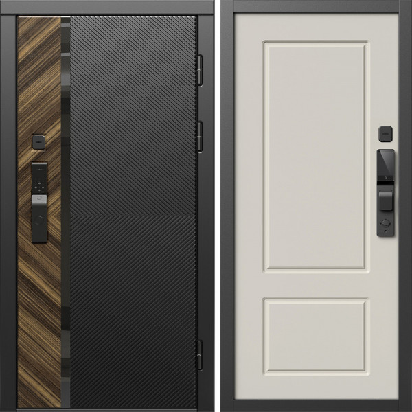Входная дверь Termo-Door Смарт Браш - Марсель Слоновая кость