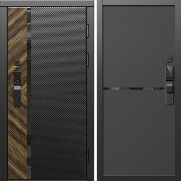 Входная дверь Termo-Door Смарт Браш - Нео Black