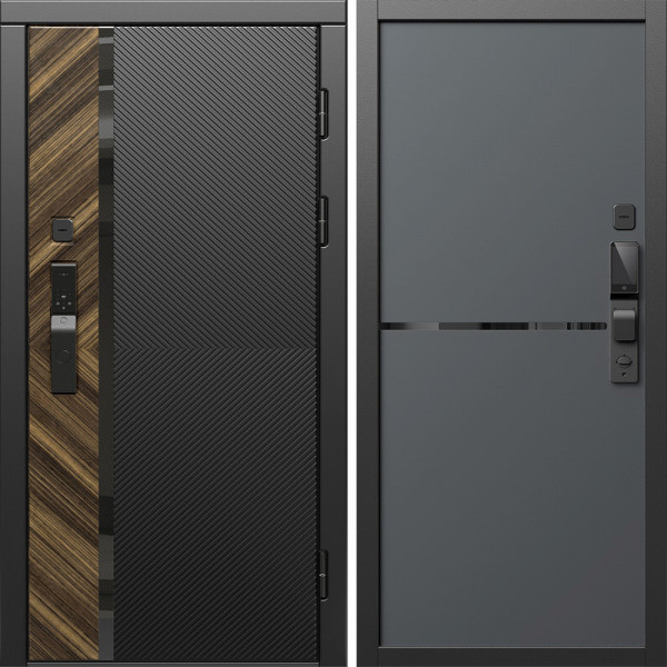 Входная дверь Termo-Door Смарт Браш - Нео Графит