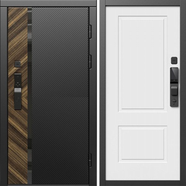 Входная дверь Termo-Door Смарт Браш - Нео Классика Белый Софт