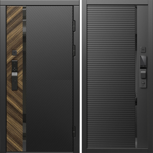 Входная дверь Termo-Door Смарт Браш - Порте black
