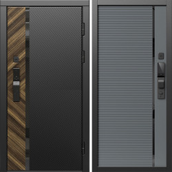 Входная дверь Termo-Door Смарт Браш - Порте Grey софт
