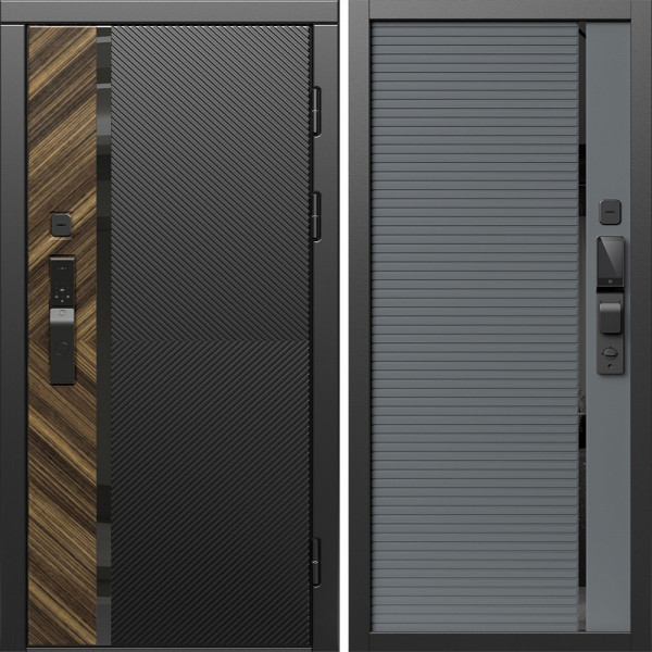 Входная дверь Termo-Door Смарт Браш - Порте Grey софт
