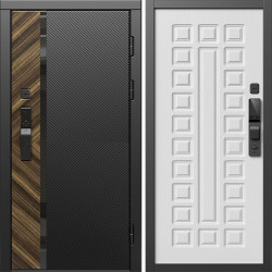 Входная дверь Termo-Door Смарт Браш - Престиж белое дерево