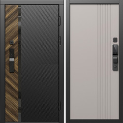Входная дверь Termo-Door Смарт Браш - Страйп Капучино