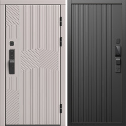 Входная дверь Termo-Door Смарт Эклипс Капучино - Флэт Черный кварц