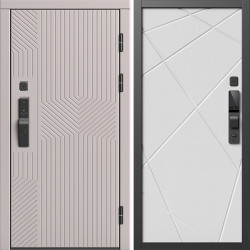 Входная дверь Termo-Door Смарт Эклипс Капучино - Лучи белый