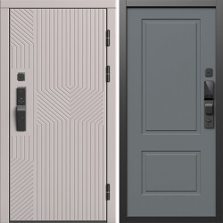 Входная дверь Termo-Door Смарт Эклипс Капучино - Нео Классика Грей Софт