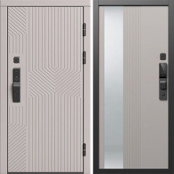Входная дверь Termo-Door Смарт Эклипс Капучино - Зеркало Люмис Капучино