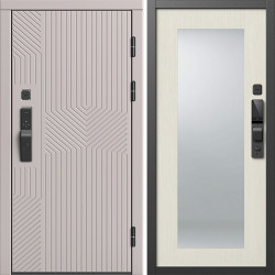 Входная дверь Termo-Door Смарт Эклипс Капучино - Зеркало Триумф лиственница